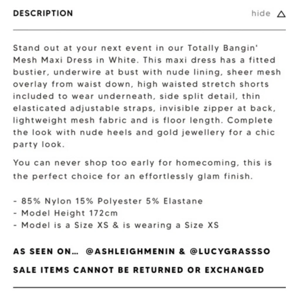 Totally Bangin' Mesh Maxi Dress White - Picture 10 of 10